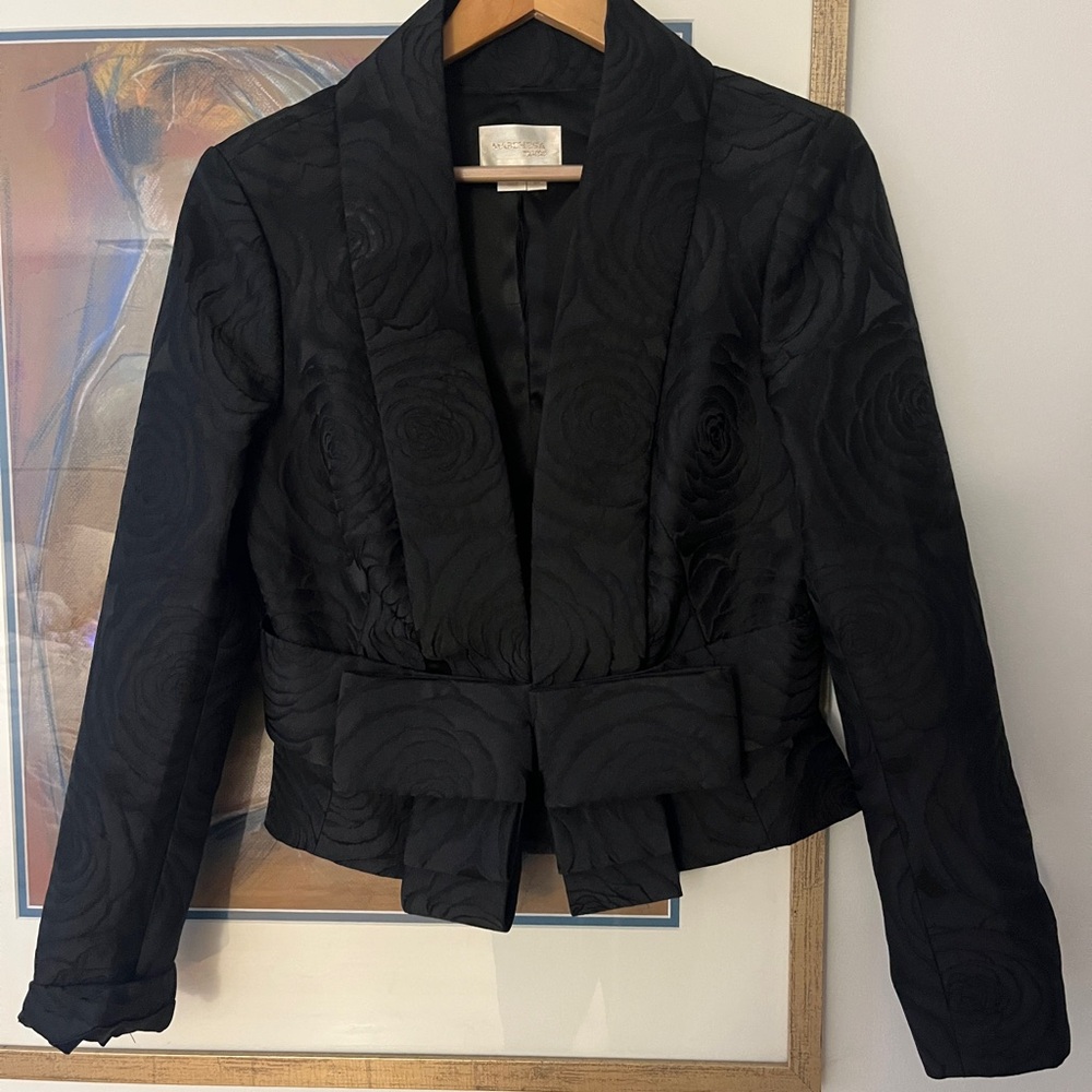 Marchesa Black Brocade Jacket